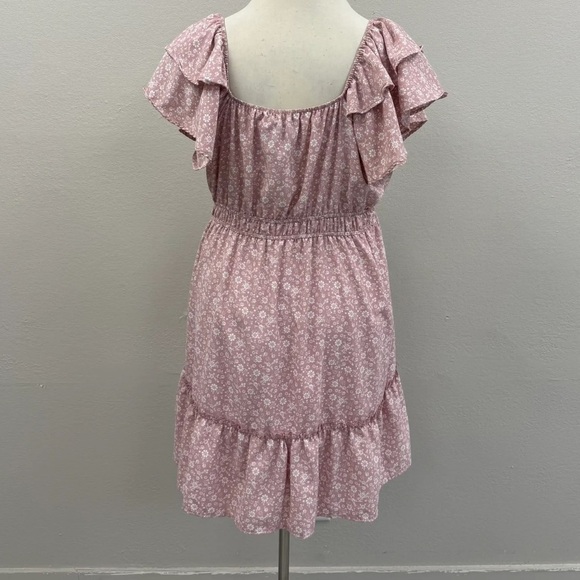 Arula Pink & White Floral Mini Dress - Size 14/16 - Picture 4 of 5